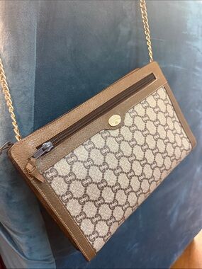 Gucci Beige and Brown GG Monogram Crossbody